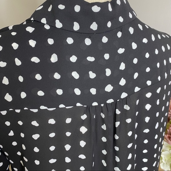 Pleione spotted long sleeve button down blouse - Picture 8 of 8